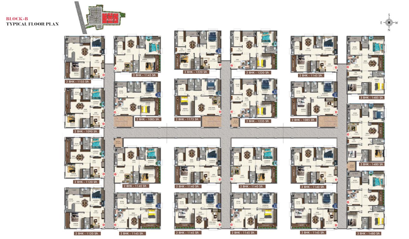  iconic towers B Cluster Plan