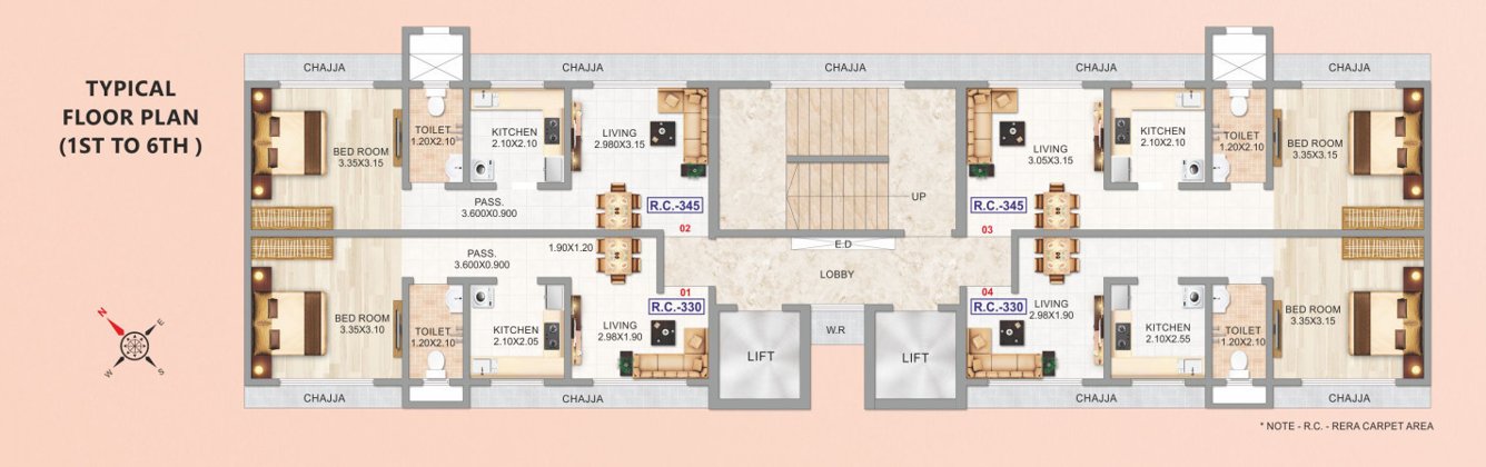  navrang chs ltd Navrang CHS Ltd Cluster Plan from 1st to 6th Floor