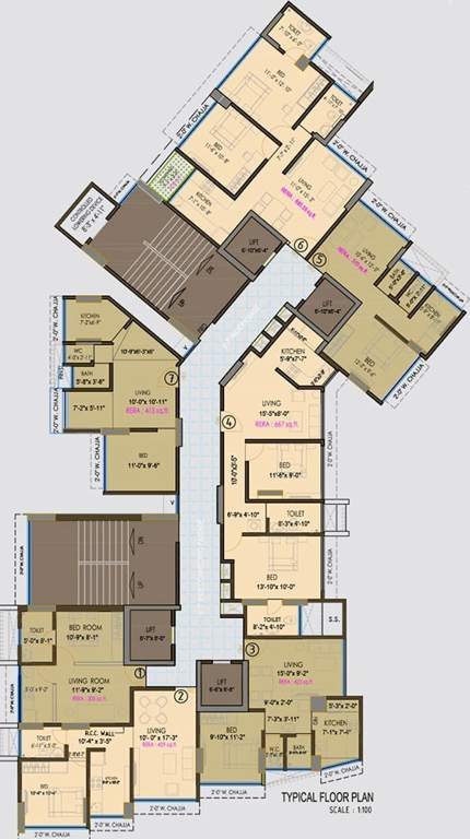  ave maria apartment Ave Maria Apartment Cluster Plan from 1st to 25th Floor