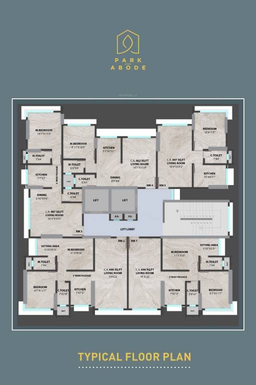  park abode Park Abode Cluster Plan for Typical Floor Plan