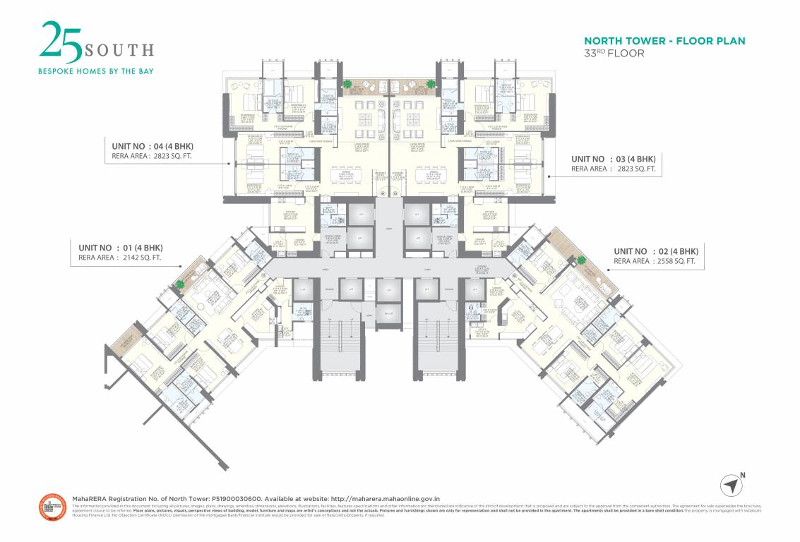  twenty five south north tower Twenty Five South North Tower Cluster Plan