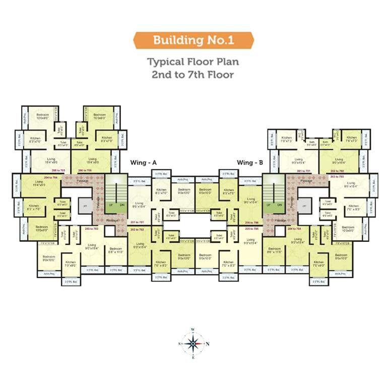  nine star prestige Building No 1 Cluster Plan