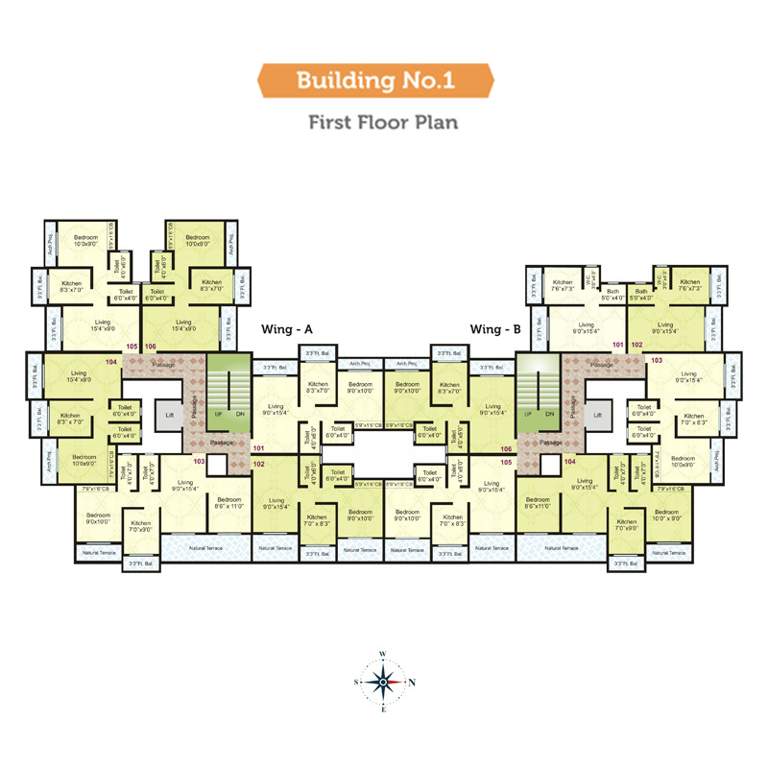  nine star prestige Building No 1 Cluster Plan