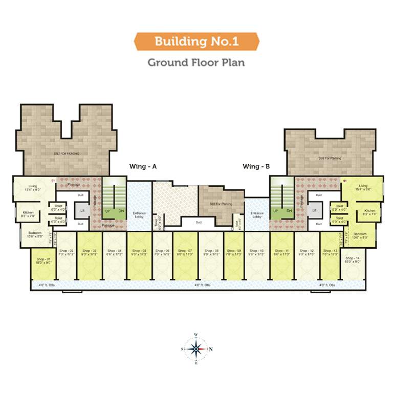  nine star prestige Building No 1 Cluster Plan