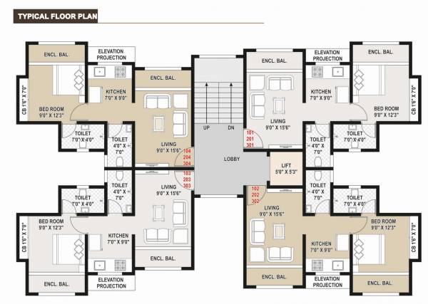  manisha-apartment Manisha Apartment Cluster Plan