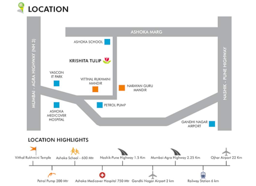  krishita tulip apartments Location Plan
