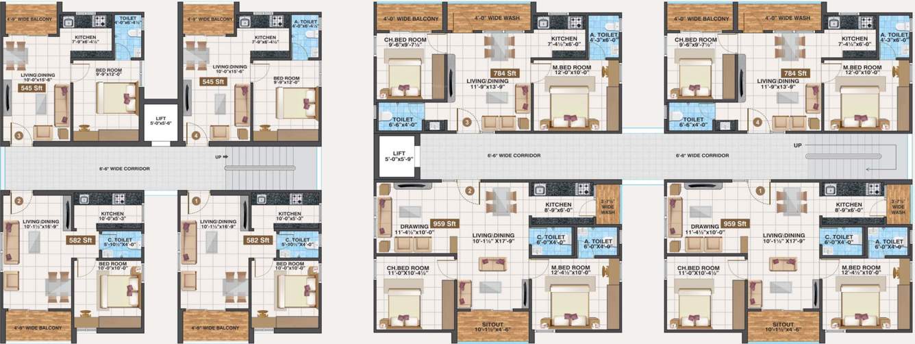  aspire wondur and white rock Aspire And Wondur  Cluster Plan from 1st to 5th Floor