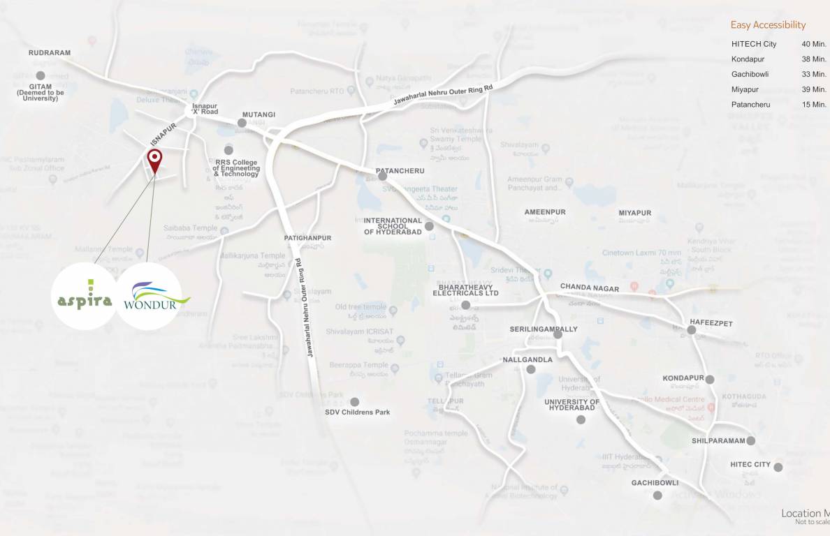  aspire wondur and white rock Location Plan