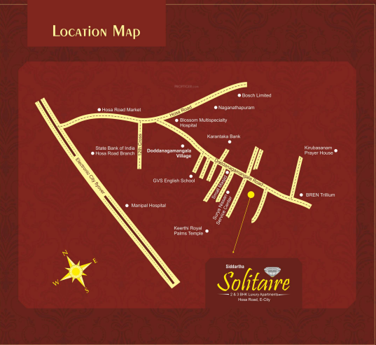 solitaire Location Plan