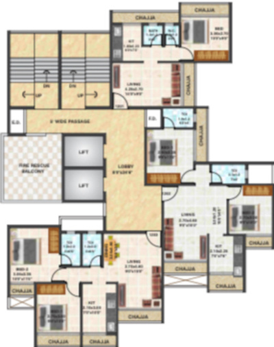  heights Heights Cluster Plan For 12th Floor