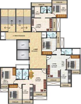  heights Heights Cluster Plan For 4th Floor