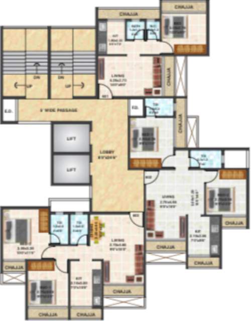  heights Heights Cluster Plan For 6th Floor