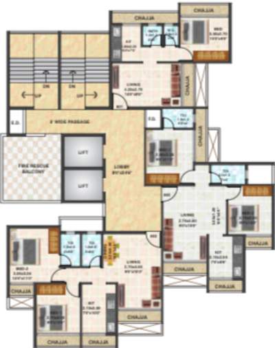  heights Heights Cluster Plan For 8th Floor