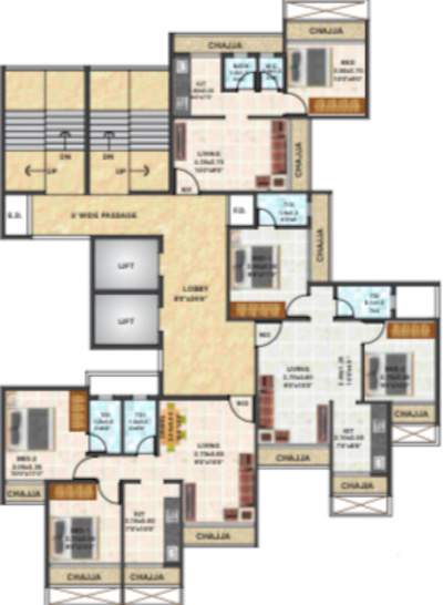  heights Heights Cluster Plan For 9th Floor