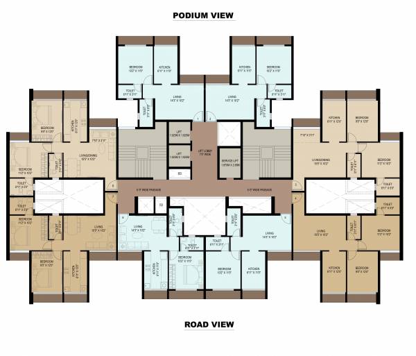  exotique-phase-i Wing B Cluster Plan from 4th to 22th Floor