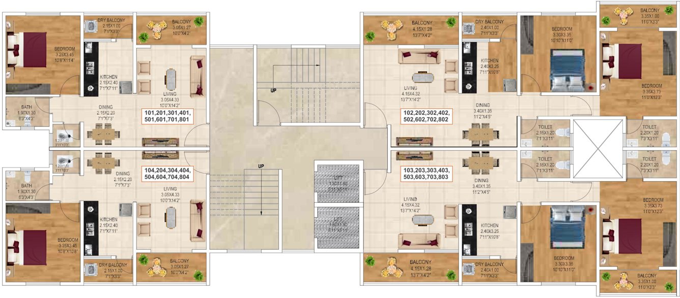  yashodham C Wing Cluster Plan For Typical