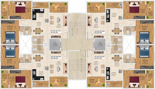  yashodham D Wing Cluster Plan For Typical