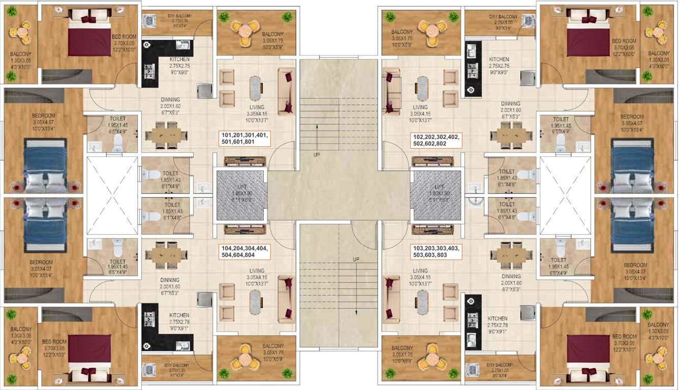  yashodham D Wing Cluster Plan For Typical