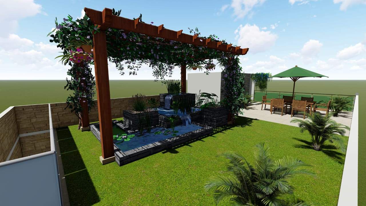  smart homes villa Landscape Garden and Tree Planting