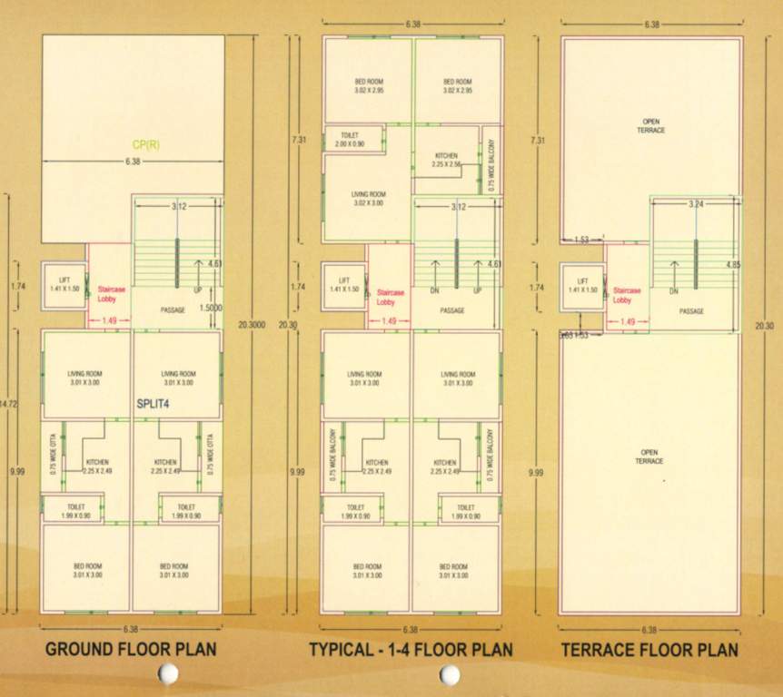  shree harikrushnapark Shree HarikrushnaPark Cluster Plan from 1st to 4th Floor