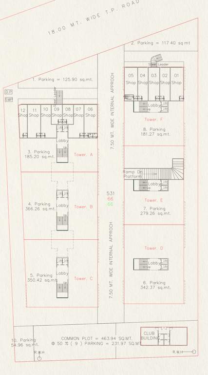  nand icon A, B, C Cluster Plan For Ground Floor