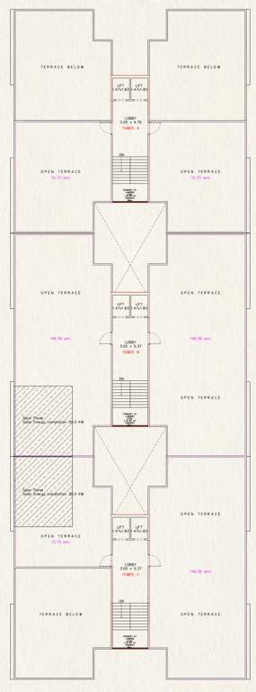  nand icon A, B, C Cluster Plan For Terrace