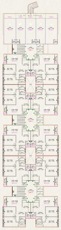  nand icon D, E, F Cluster Plan For 1st Floor