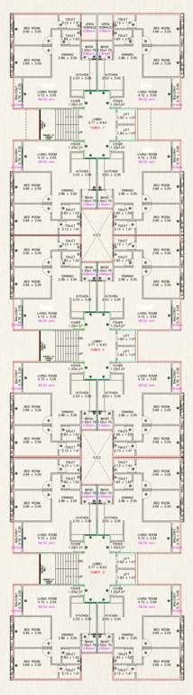  nand icon D, E, F Cluster Plan For 2nd Floor