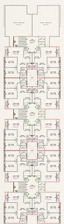  nand icon D, E, F Cluster Plan For 7th Floor