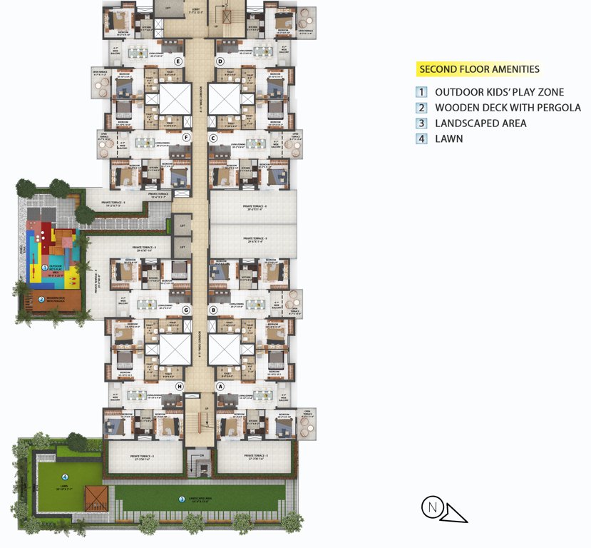  skygaze Block 1 Cluster Plan For 2nd Floor