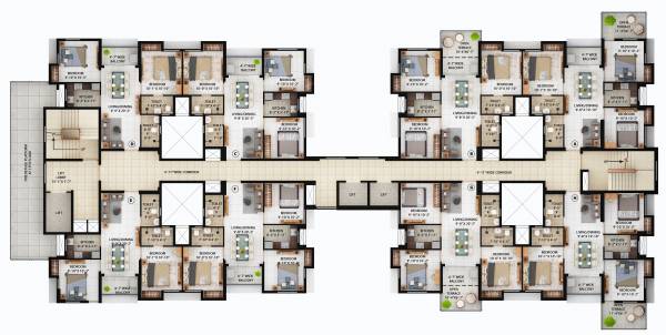  skygaze Block 2 Cluster Plan 2nd,5th,8th,11th,14th,17th,20th,23th Typical Floor Plan