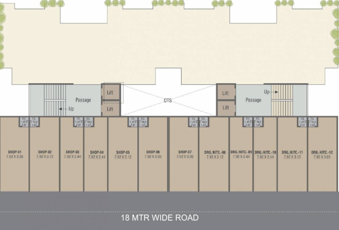  new county flat Block A and B Cluster Plan for ground Floor