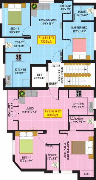  harini Harini Cluster Plan From 1st To 3rd Floor