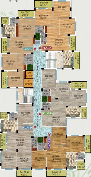 omkar-society Tower 1 Cluster Plan For Typical