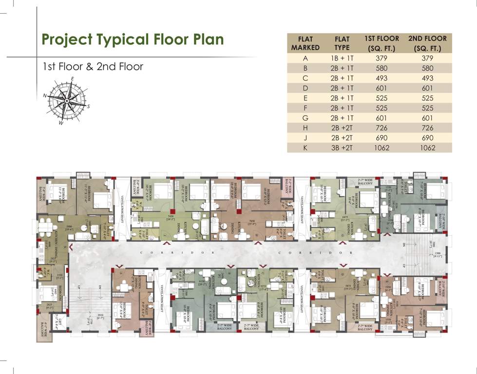  lakeview apartment Lakeview Apartment Cluster Plan from 1st to 2nd Floor
