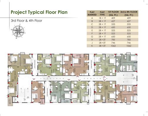  lakeview-apartment Lakeview Apartment Cluster Plan from 3rd to 4th Floor