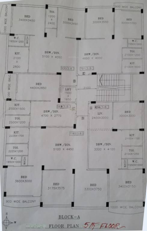  viva enclave Block A Cluster Plan for 5th Floor