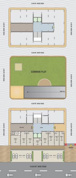  aryan-sky Block A and B Cluster Plan for ground Floor