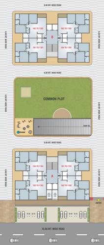  aryan-sky Block A and B Cluster Plan from 1st to 11th Floor