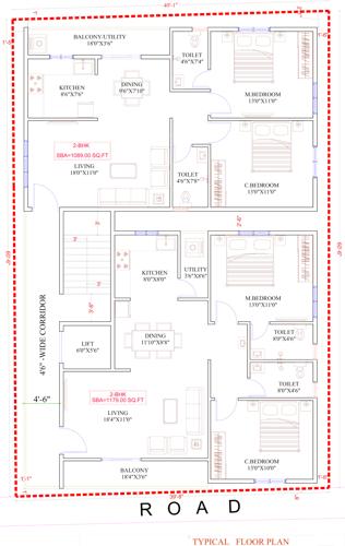  moonstone Vaibhav Moonstone Cluster Plan from 1st to 4th Floor