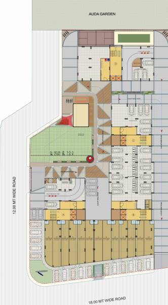  luxuria Block A B C and D Cluster Plan for ground Floor