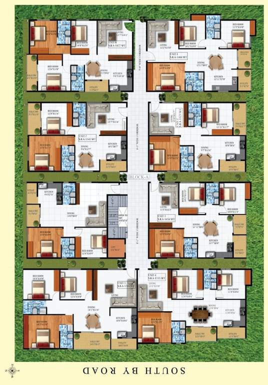  ridge Ridge Cluster Plan For Typical Floor