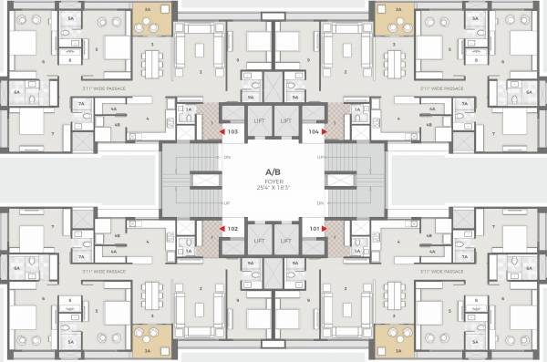  ayaan Block A,B Cluster Plan For Typical