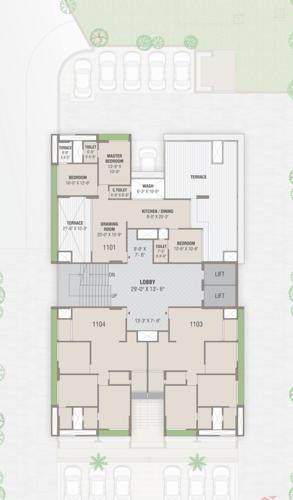  meera-skyvue Meera Skyvue Cluster Plan for 11th Floor