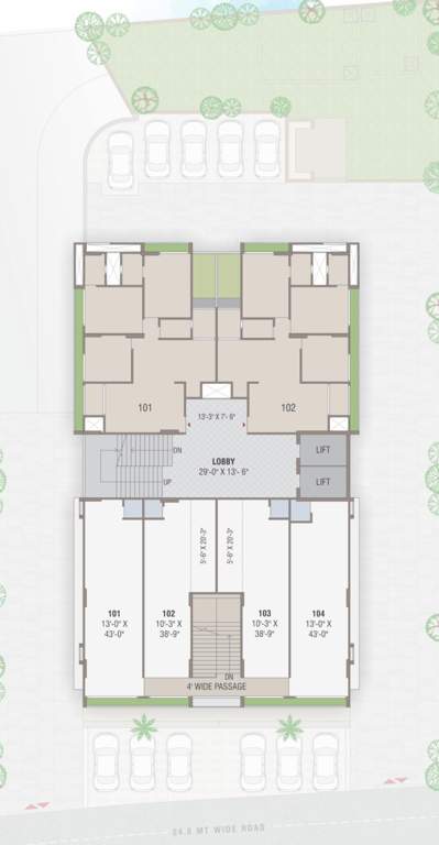  meera skyvue Meera Skyvue Cluster Plan for 1st Floor