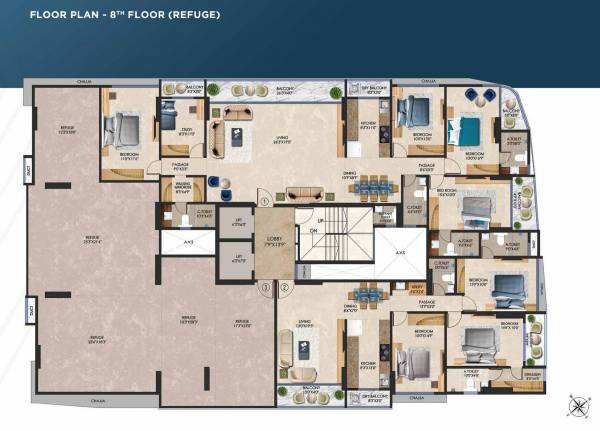  vyom Gurukrupa Vyom Cluster Plan for 8th Floor