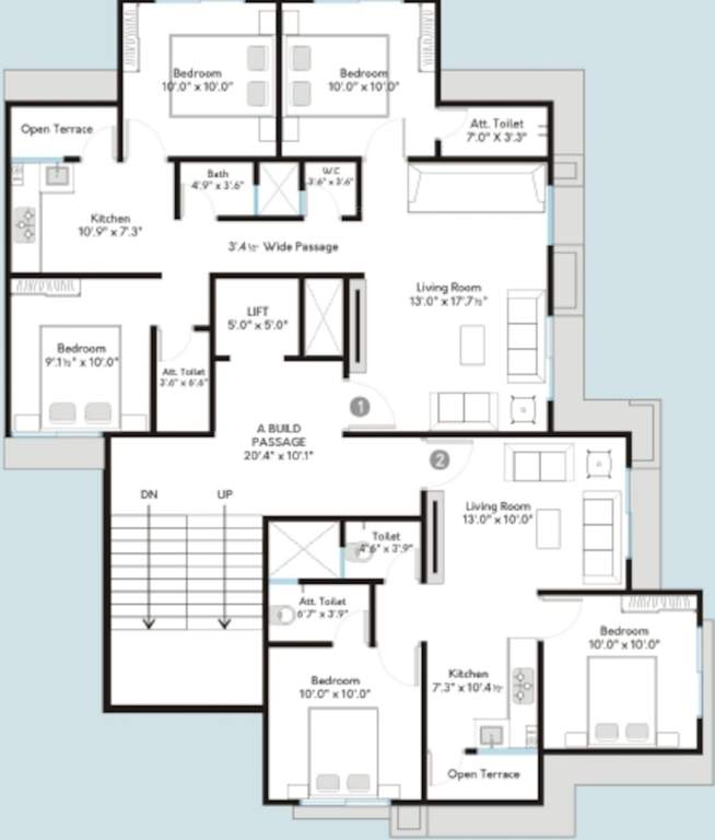  vinayak residency Vinayak Residency Cluster Plan for 4th Floor