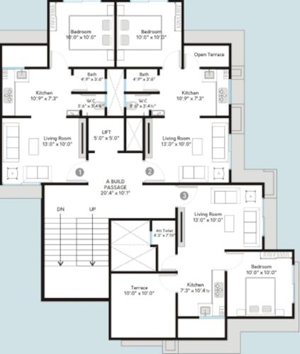 Vinayak Residency Cluster Plan for 5th Floor vinayak-residency Vinayak Residency Cluster Plan for 5th Floor