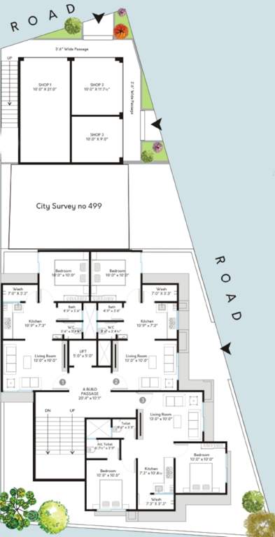  vinayak residency Vinayak Residency Cluster Plan from 1st to 3rd Floor