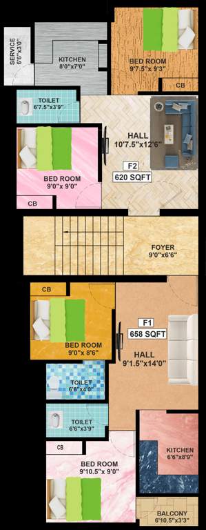  sai castle apartment Sai Castle Apartment Cluster Plan for 1st Floor